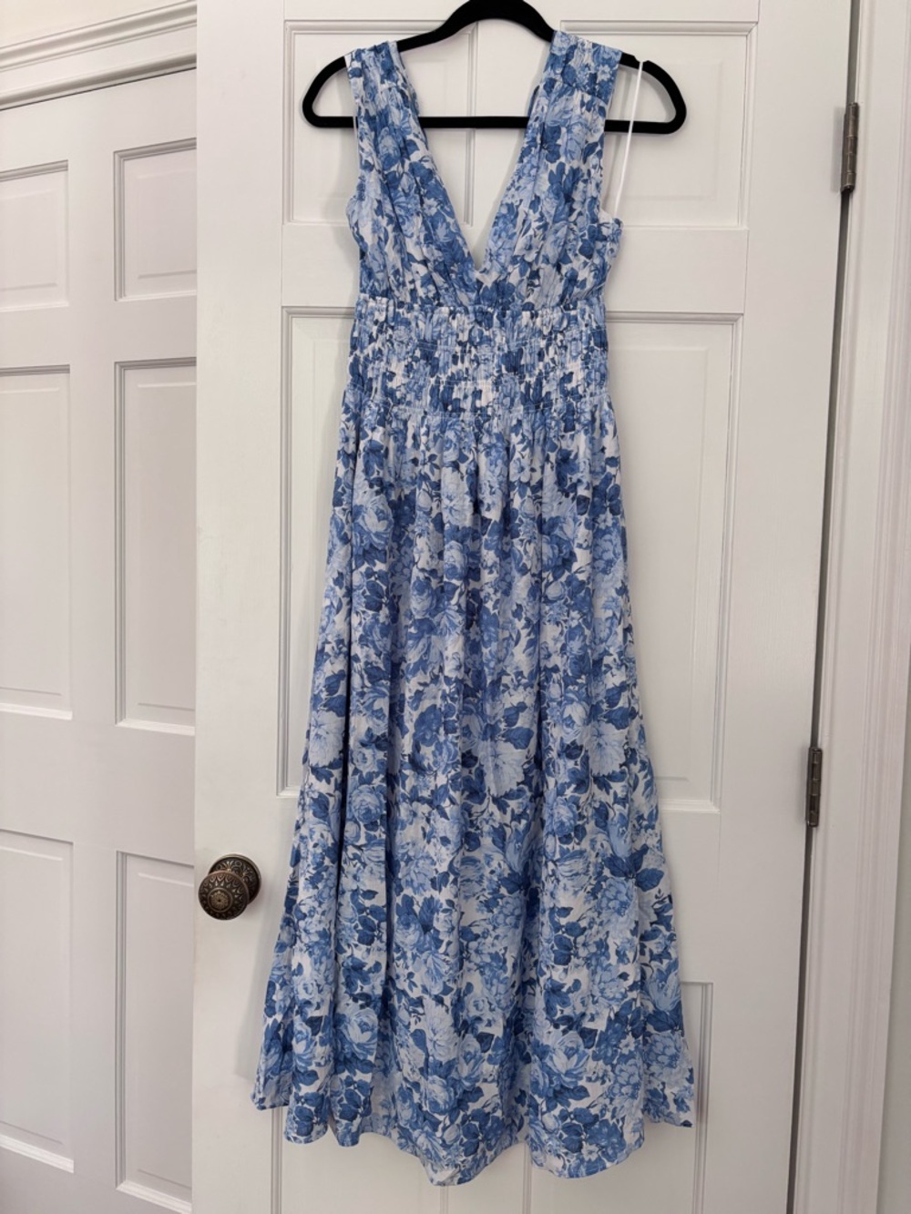 Abercrombie & Fitch Blue Floral Maxi Dress - Medium (NWT) - Picture 1 of 5